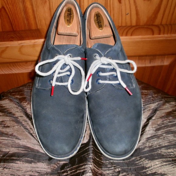FLUCHOS MEN'S BLUE SUEDE SHOES MADE IN SPAIN Sz 10.5 - Picture 1 of 12